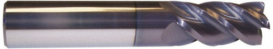Accupro 87810602 Corner Radius End Mill 1" Dia, 1-3/4" LOC, 1/8" Radius, 4 Flutes, Solid Carbide