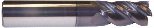 Accupro 08486938 Corner Radius End Mill 3/8" Dia, 3" LOC, 0.045" Radius, 4 Flutes, Solid Carbide