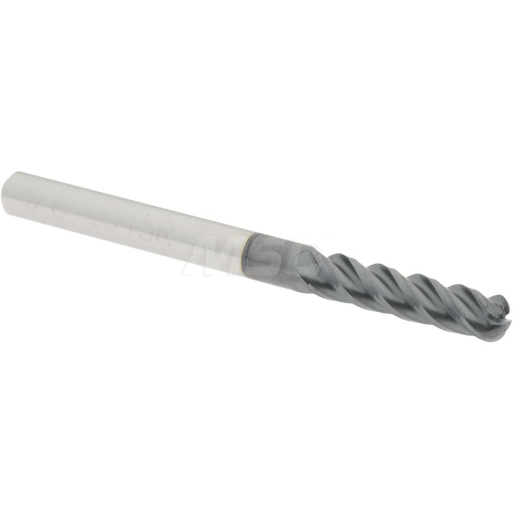 Accupro 08483984 Corner Radius End Mill 1/8" Dia, 1/2" LOC, 0.045" Radius, 4 Flutes, Solid Carbide