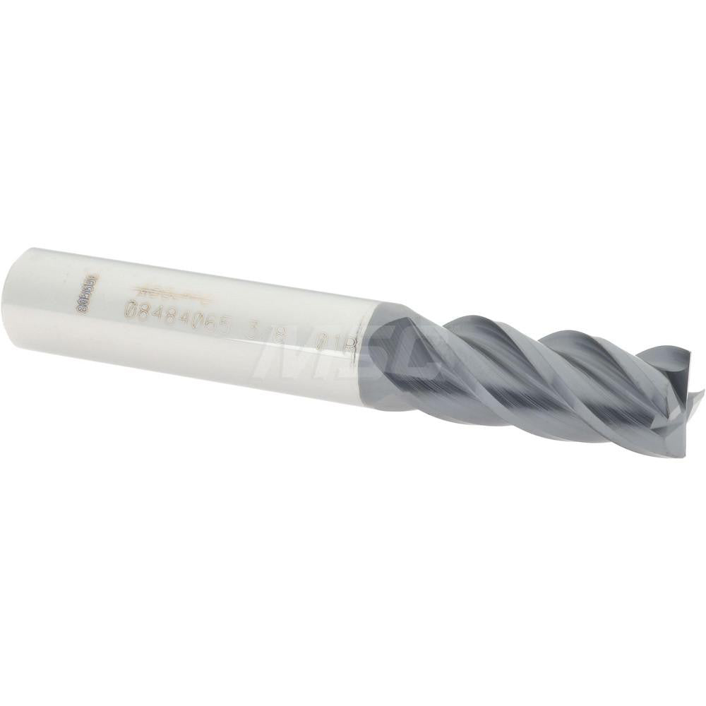 Accupro 08484065 Corner Radius End Mill 3/8" Dia, 7/8" LOC, 0.01" Radius, 4 Flutes, Solid Carbide