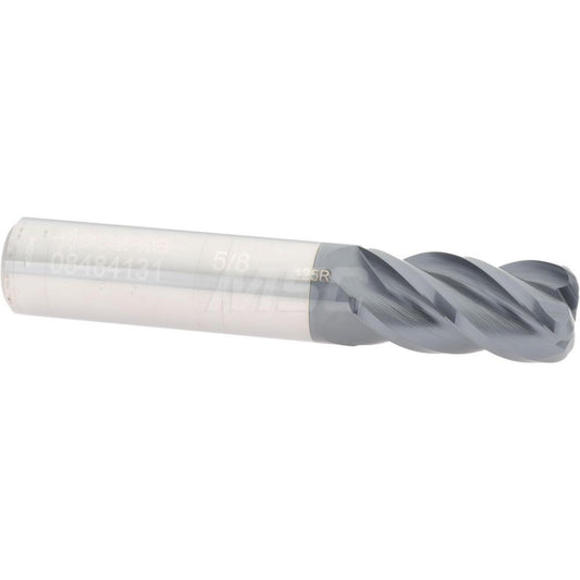 Accupro 08484131 Corner Radius End Mill 5/8" Dia, 1-1/4" LOC, 1/8" Radius, 4 Flutes, Solid Carbide