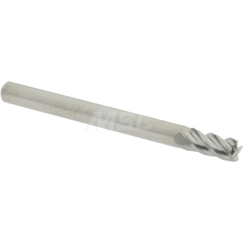 Accupro 08484156 Corner Radius End Mill 1/8" Dia, 1/4" LOC, 0.01" Radius, 4 Flutes, Solid Carbide