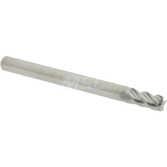 Accupro 08484156 Corner Radius End Mill 1/8" Dia, 1/4" LOC, 0.01" Radius, 4 Flutes, Solid Carbide