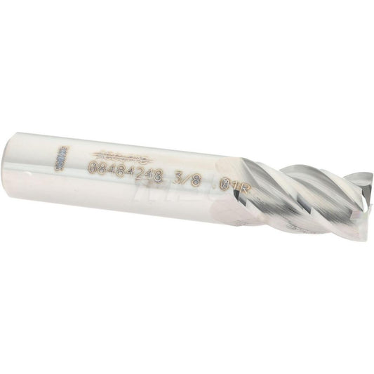 Accupro 08484248 Corner Radius End Mill 3/8" Dia, 5/8" LOC, 0.01" Radius, 4 Flutes, Solid Carbide