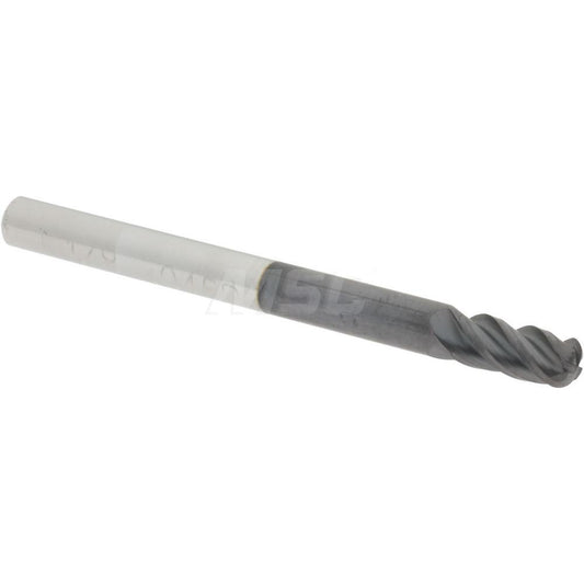 Accupro 08484461 Corner Radius End Mill 1/8" Dia, 1/4" LOC, 0.045" Radius, 4 Flutes, Solid Carbide