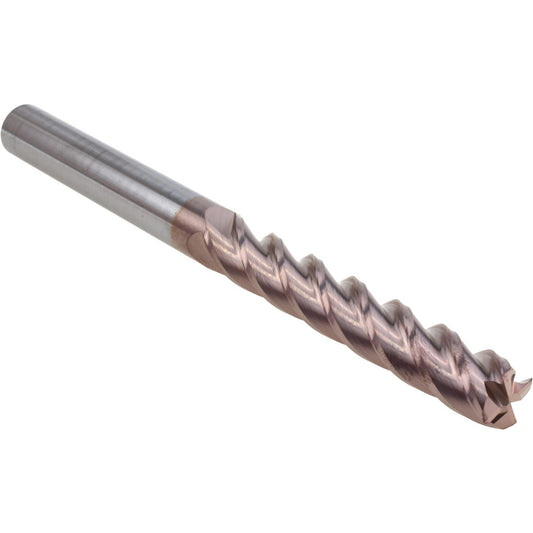 Accupro 08485963 Corner Radius End Mill 1/2" Dia, 3" LOC, 0.03" Radius, 4 Flutes, Solid Carbide