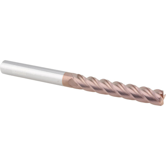 Accupro 08485989 Corner Radius End Mill 1/2" Dia, 3" LOC, 0.0600" Radius, 4 Flute, Solid Carbide