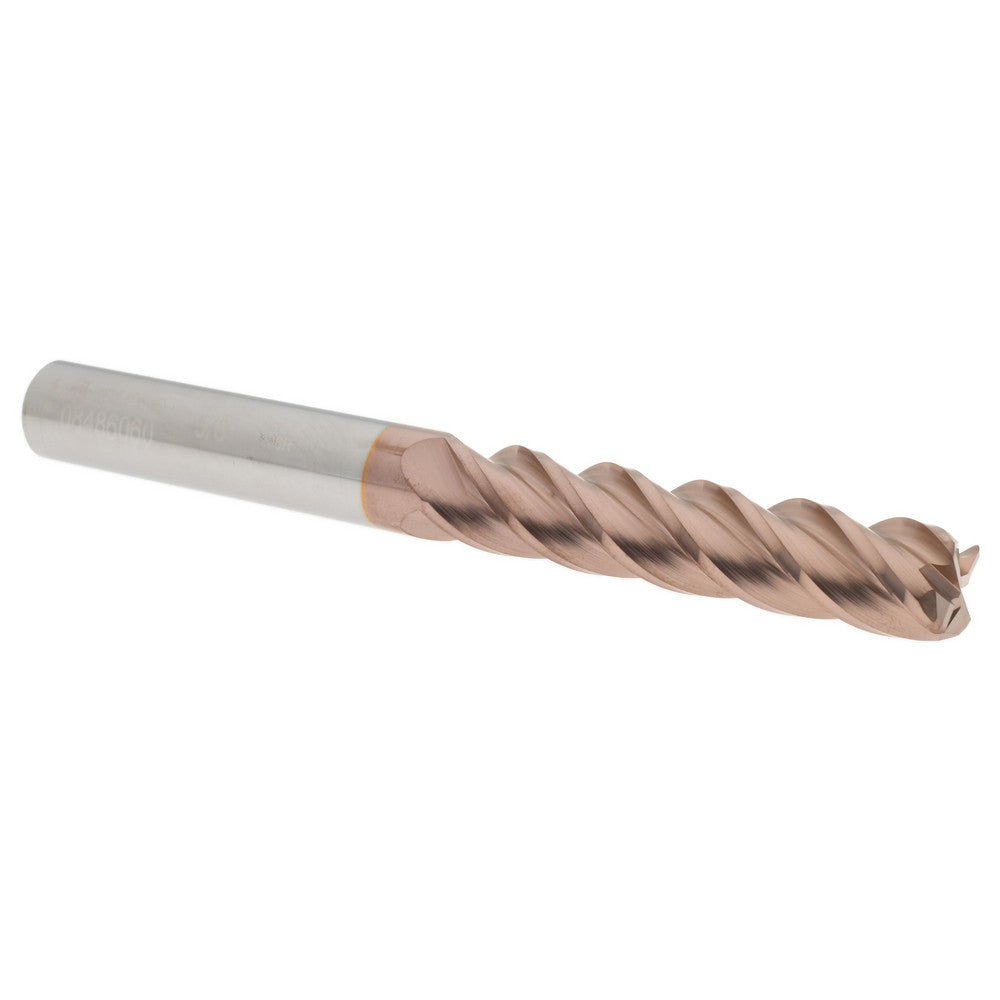 Accupro 08486060 Corner Radius End Mill 5/8" Dia, 3" LOC, 0.06" Radius, 4 Flutes, Solid Carbide