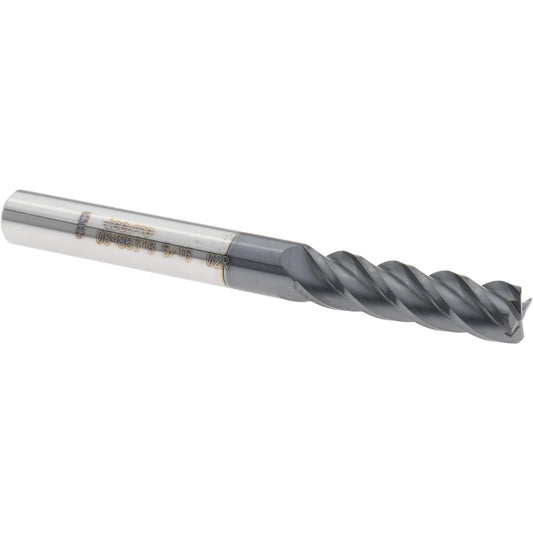 Accupro 08486318 Corner Radius End Mill 5/16" Dia, 1-1/8" LOC, 0.0200" Radius, 4 Flute, Solid Carbide