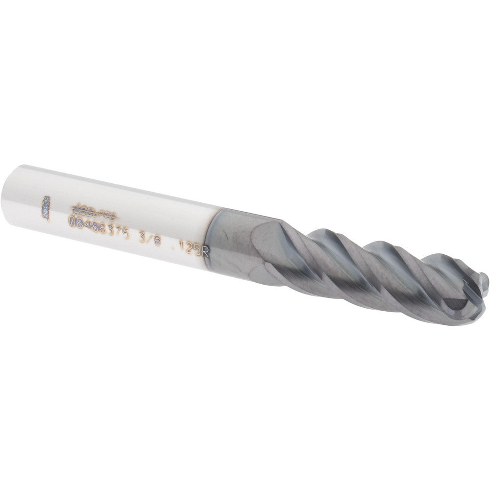 Accupro 08486375 Corner Radius End Mill 3/8" Dia, 1-1/8" LOC, 1/8" Radius, 4 Flutes, Solid Carbide