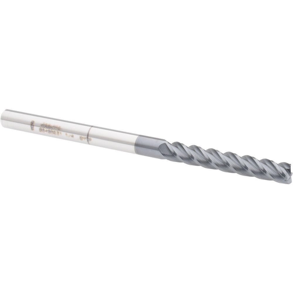 Accupro 08486631 Corner Radius End Mill 1/4" Dia, 1-1/2" LOC, 0.015" Radius, 4 Flutes, Solid Carbide