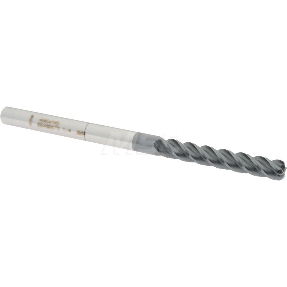 Accupro 08486672 Corner Radius End Mill 1/4" Dia, 1-1/2" LOC, 0.06" Radius, 4 Flutes, Solid Carbide