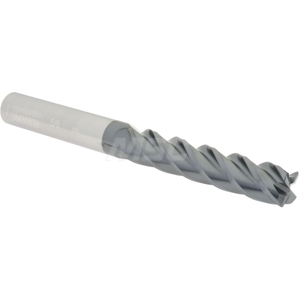 Accupro 08486839 Corner Radius End Mill 5/8" Dia, 3" LOC, 0.03" Radius, 4 Flutes, Solid Carbide
