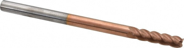 Accupro 08487092 Corner Radius End Mill 1/4" Dia, 1" LOC, 0.03" Radius, 4 Flutes, Solid Carbide