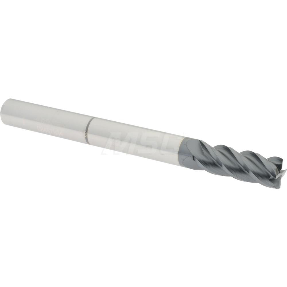 Accupro 08487894 Corner Radius End Mill 3/8" Dia, 1" LOC, 0.015" Radius, 4 Flutes, Solid Carbide