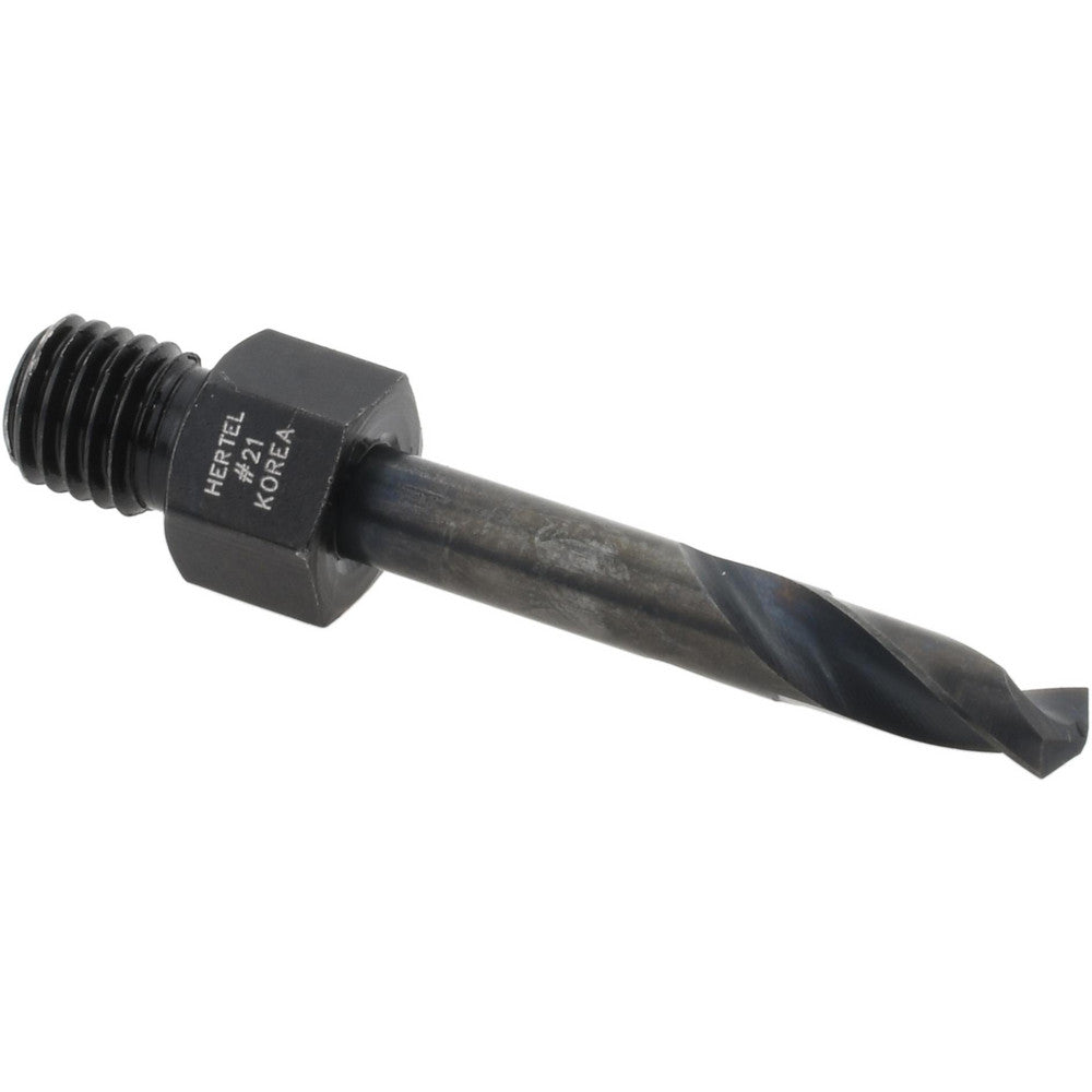 Hertel 953HS21SS-209 Threaded Shank Drill Bit #21, 135 &deg Point, 1/4-28 Shank, High Speed Steel