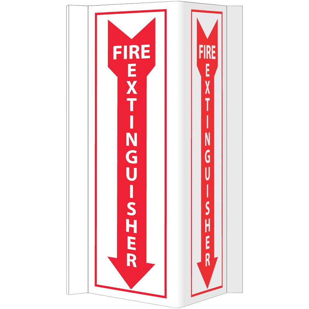 AccuformNMC VS42W Fire Sign  " Fire Extinguisher"