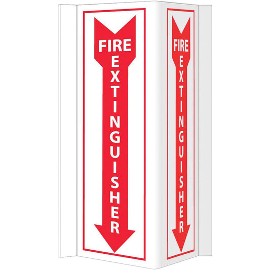 AccuformNMC VS42W Fire Sign  " Fire Extinguisher"