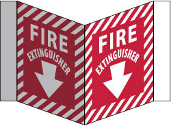 AccuformNMC VS31W Fire Extinguisher, Acrylic Fire Sign