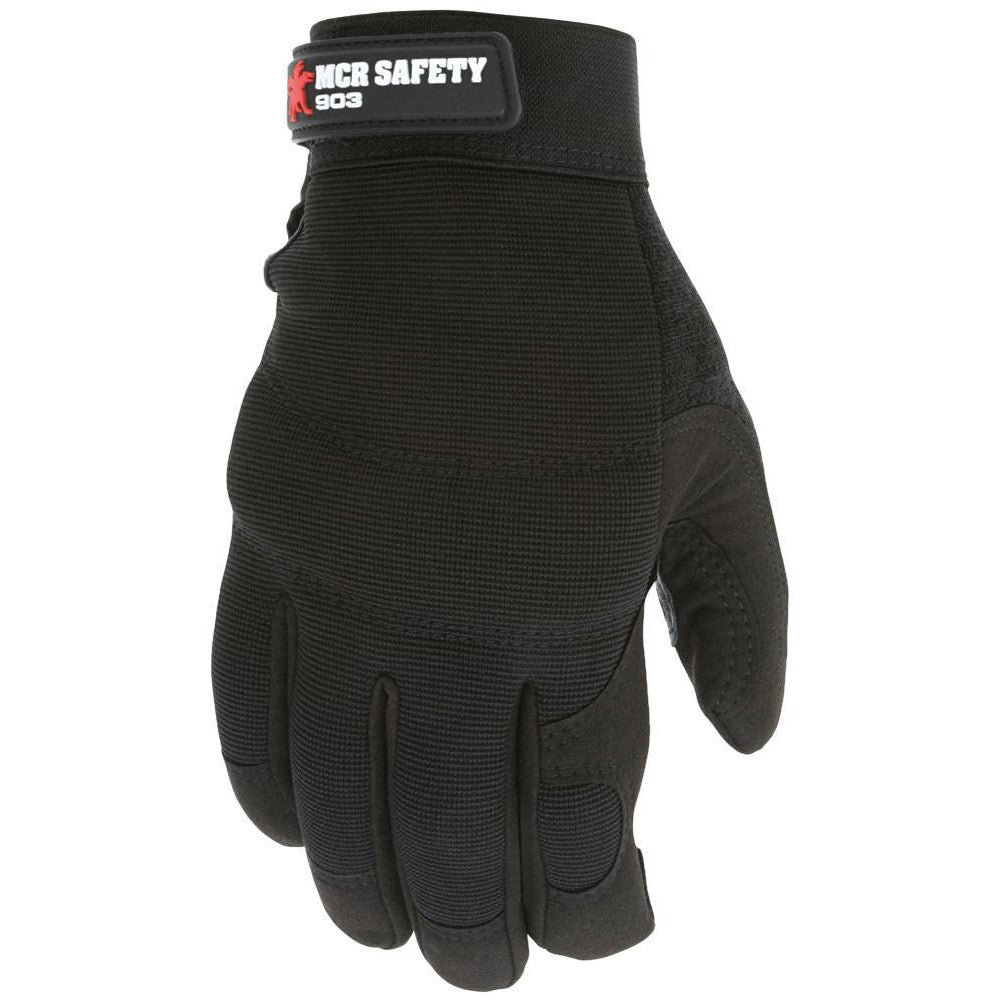 MCR Safety 903M Work Gloves Fasguard™ 903, Size Medium, Nylon, Spandex & Goatskin Leather Lined, Nylon, Spandex & Goatskin Leather, Mechanic's & Lifting