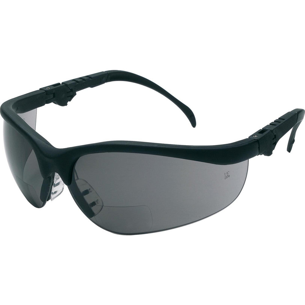 MCR Safety K3H20G Magnifying Safety Glasses 2.00, Gray Lenses, Scratch-Resistant, ANSI Z87.1+