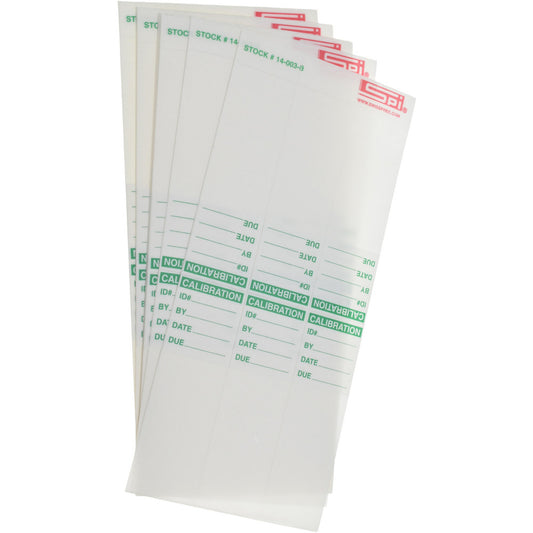 SPI 14-003-8 Inspection & Quality Label "Calibration Id#__ By__Date__Due__", Rectangle, 3" Wide, 1" High