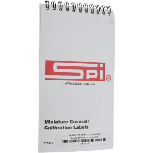 SPI 14-010-3 Inspection & Quality Label "Calibration I.D. No.__ By__Date__Due__", Rectangle, 1" Wide