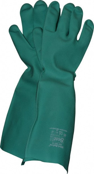 SHOWA 747-11 Chemical Resistant Gloves 2X-Large, 22 mil Thick, Nitrile-Coated, Nitrile, Unsupported