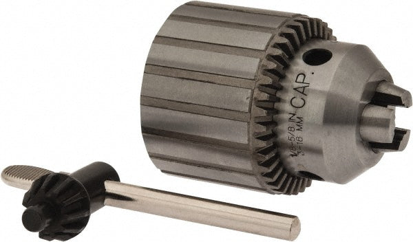 Jacobs JCM6232 Drill Chuck 1/8 to 5/8" Capacity, Threaded Mount, 5/8-16