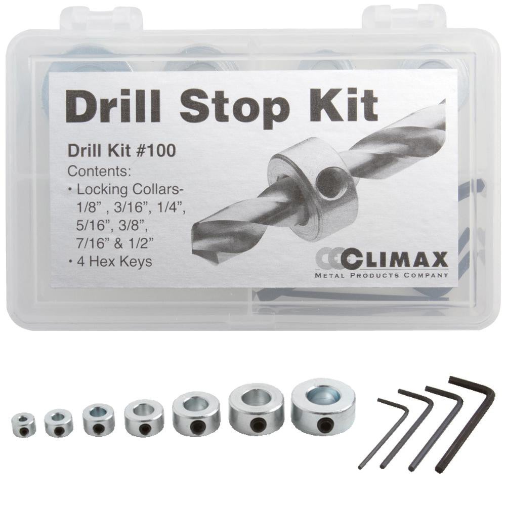 Climax Metal Products DRILL KIT #100 11 Piece Steel Drill Stop Set