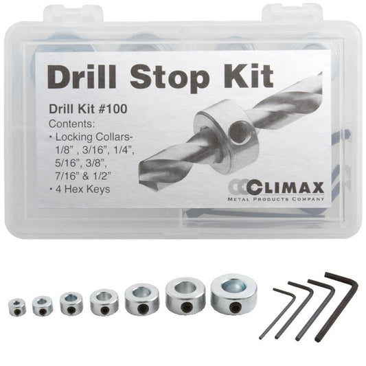 Climax Metal Products DRILL KIT #100 11 Piece Steel Drill Stop Set