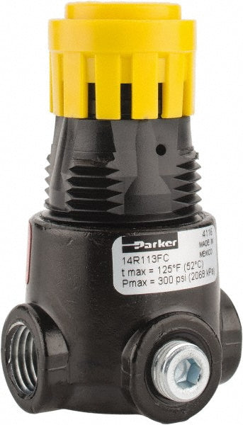 Parker 14R113FC Compressed Air Regulator 1/4" NPT, 300 Max psi, Miniature