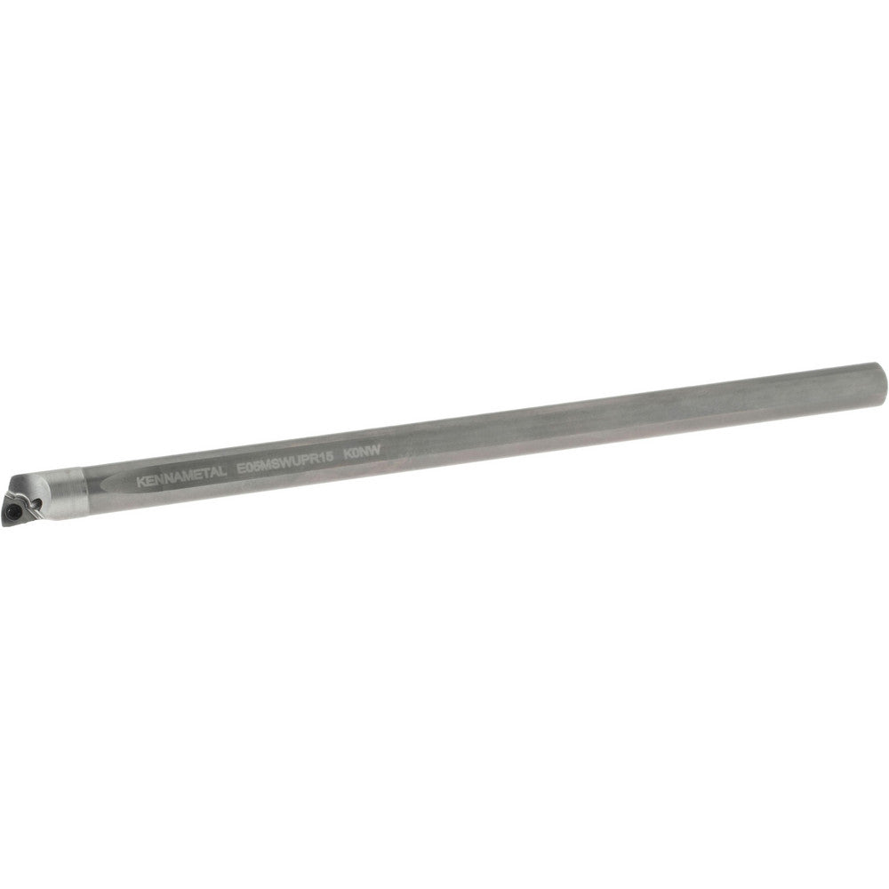 Kennametal 1950382 Indexable Boring Bar E05MSWUPR15, 0.347" Min Bore Dia, Right Hand Cut, 5/16" Shank Dia, 3 &deg Lead Angle, Solid Carbide (Shank), Steel (Head)