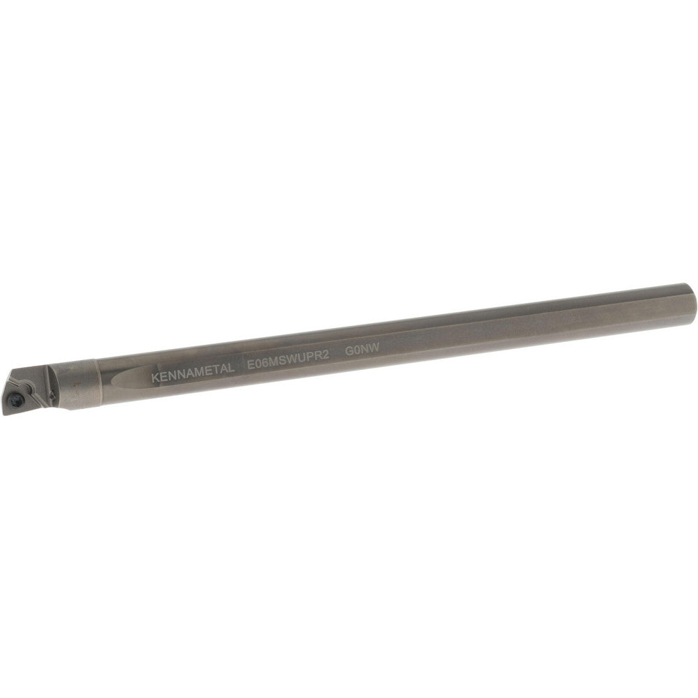 Kennametal 1950388 Indexable Boring Bar E06MSWUPR2, 0.415" Min Bore Dia, Right Hand Cut, 3/8" Shank Dia, 3 &deg Lead Angle, Solid Carbide (Shank), Steel (Head)