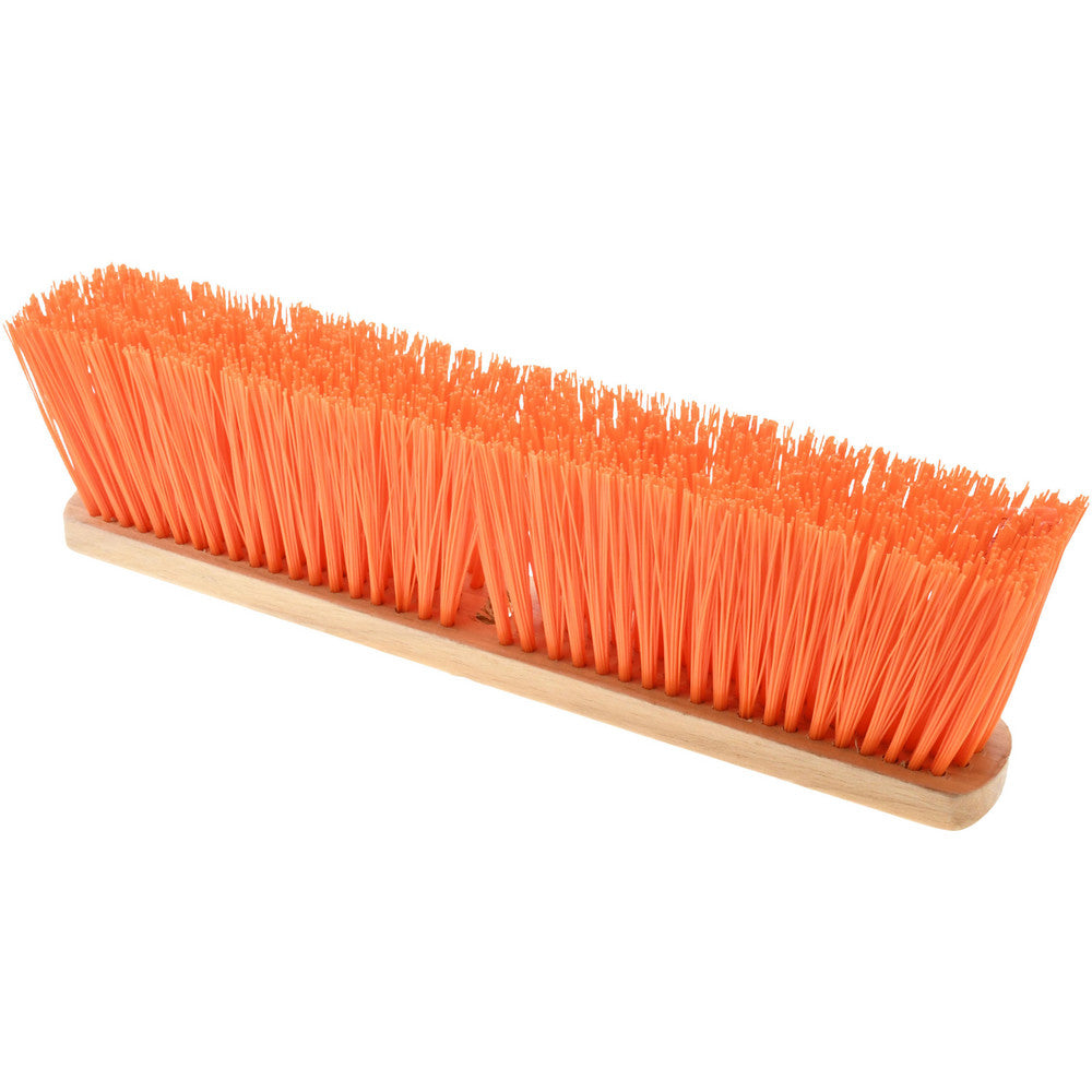 Pro-Source SWP18-ORG-HD Push Broom 18" Wide, Polyester Bristle