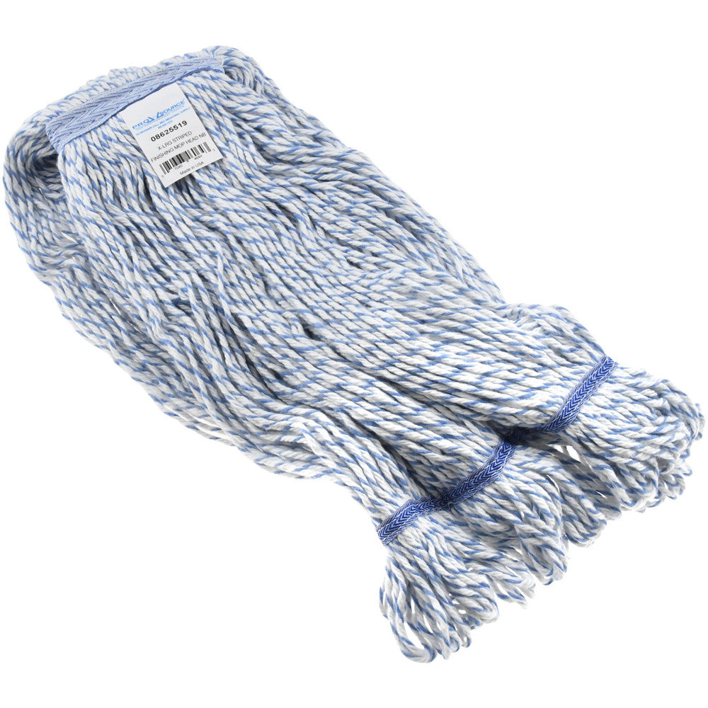 Pro-Source 08625519 Wet Mop Loop Clamp Jaw, X-Large, Blue & White Mop, Synthetic