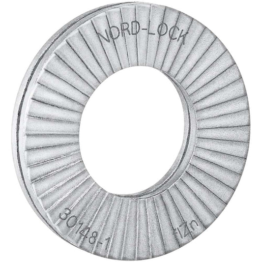 Nord-Lock 10090031 Wedge Lock Washer 0.534" OD, 0.284" ID, Steel, Grade 2, Zinc-Plated