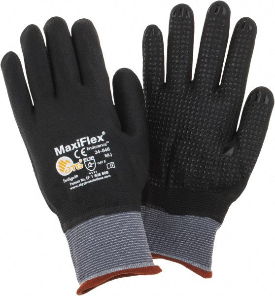 ATG 34-846/L Work Gloves ATG 34-846, Size Large, Micro-Foam Nitrile-Coated Nylon, General Purpose