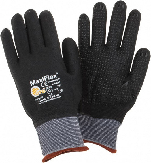 ATG 34-846/L Work Gloves ATG 34-846, Size Large, Micro-Foam Nitrile-Coated Nylon, General Purpose