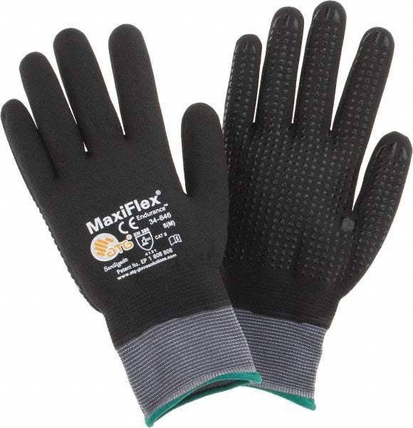 ATG 34-846/M Work Gloves ATG 34-846, Size Medium, Micro-Foam Nitrile-Coated Nylon, General Purpose