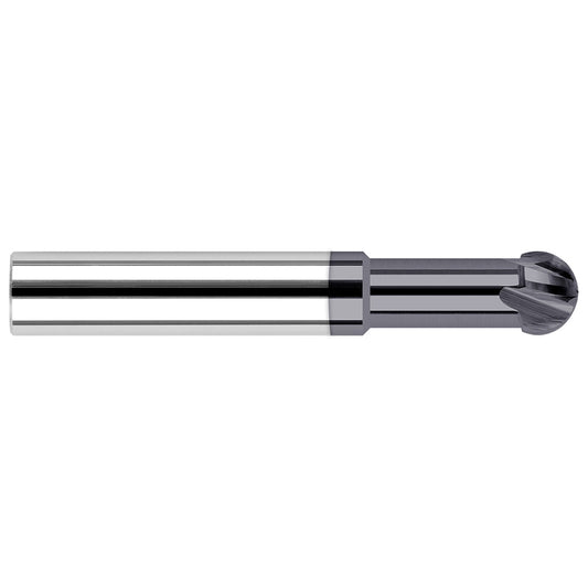 Harvey Tool 22808-C3 Undercutting End Mill 1/8" Dia, 4 Flute, 0.0625" Radius, Solid Carbide