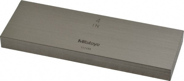 Mitutoyo 611204-531 Rectangle Steel Gage Block 4", Grade 0