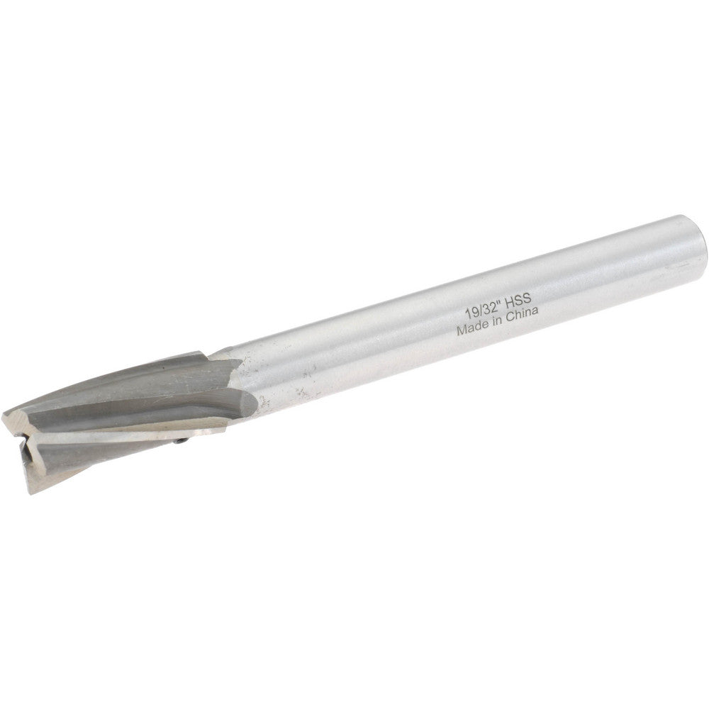 Value Collection GH8790388 19/32" Diam, 1/2" Shank, Diam, 3 Flutes, Straight Shank, Interchangeable Pilot Counterbore