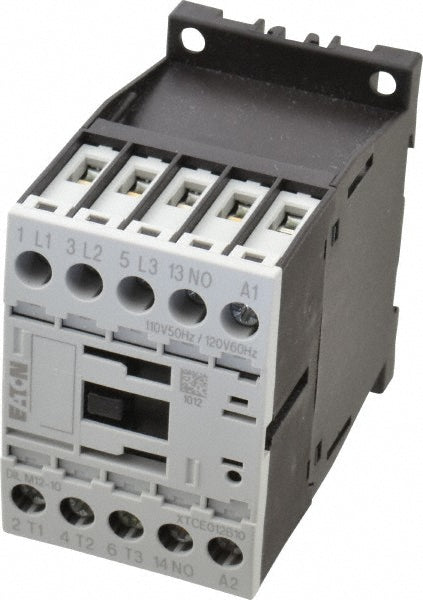 Eaton Cutler-Hammer XTCE012B10A IEC Contactor 3 Poles, 12 A Load Amps-Inductive, 22 A Load Amps-Resistive, NO