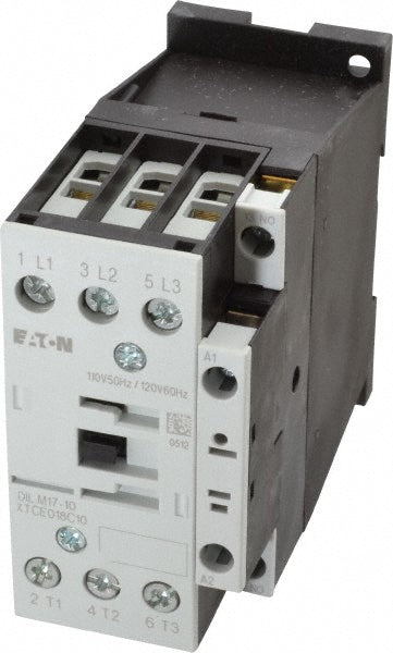 Eaton Cutler-Hammer XTCE018C10A IEC Contactor 3 Poles, 18 A Load Amps-Inductive, 40 A Load Amps-Resistive, NO