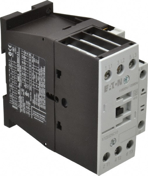 Eaton Cutler-Hammer XTCE025C10A IEC Contactor 3 Poles, 25 A Load Amps-Inductive, 45 A Load Amps-Resistive, NO
