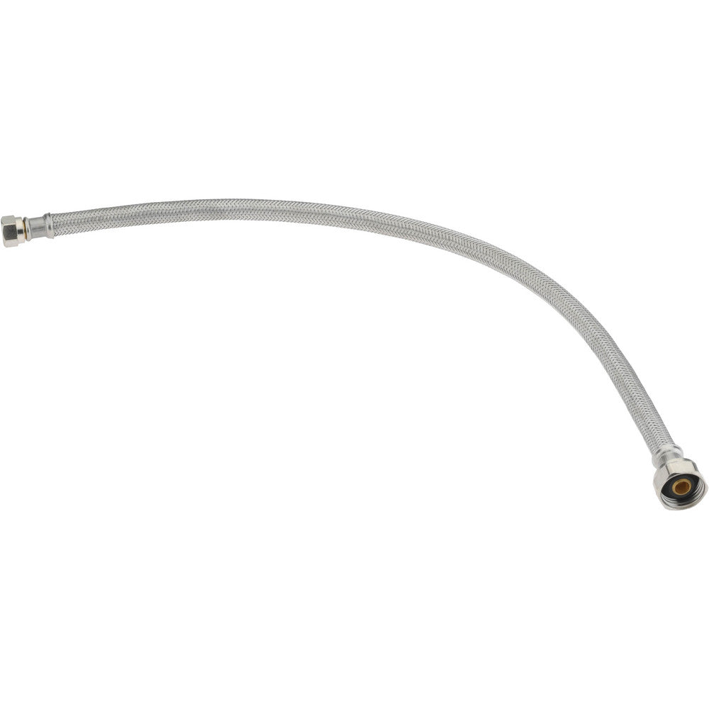 Value Collection 48005N 3/8" Compression Inlet, 1/2" FIP Outlet, Stainless Steel Lavatory/Sink Supply Line