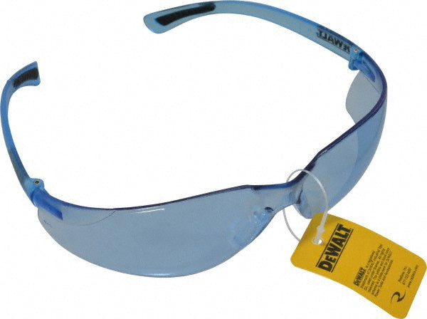 DeWALT DPG52-BD Safety Glasses Scratch-Resistant, Polycarbonate, Blue Lenses, Frameless