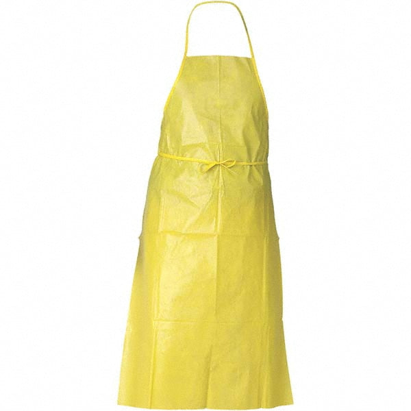 KleenGuard 97790 Chemical Resistant Bib Apron Chemical-Resistant, Size Universal, 1.5 mil Thick, Yellow, Neck & Ties