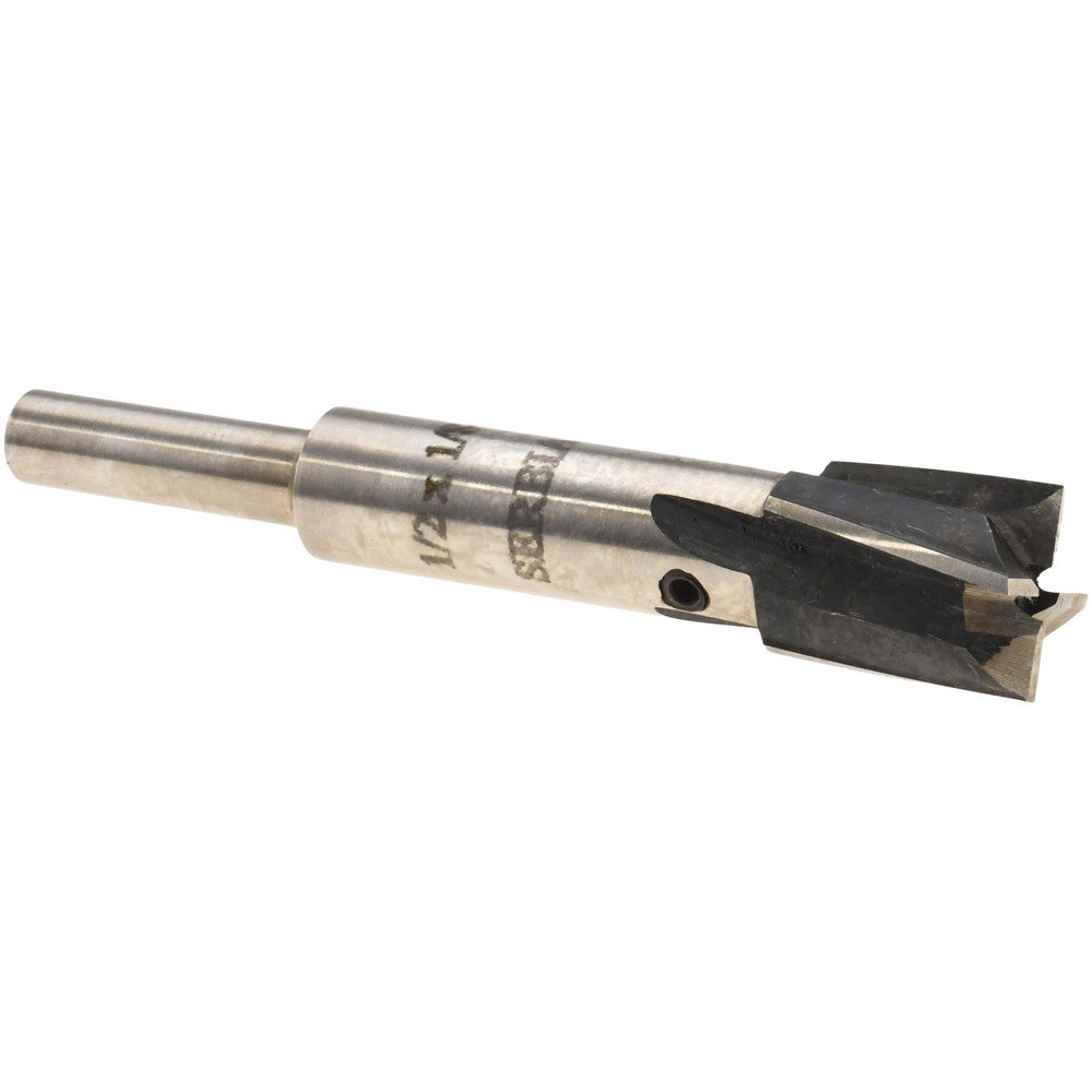 Value Collection GH8840324 1/2" Diam, 1/4" Shank, Diam, 4 Flutes, Straight Shank, Interchangeable Pilot Counterbore